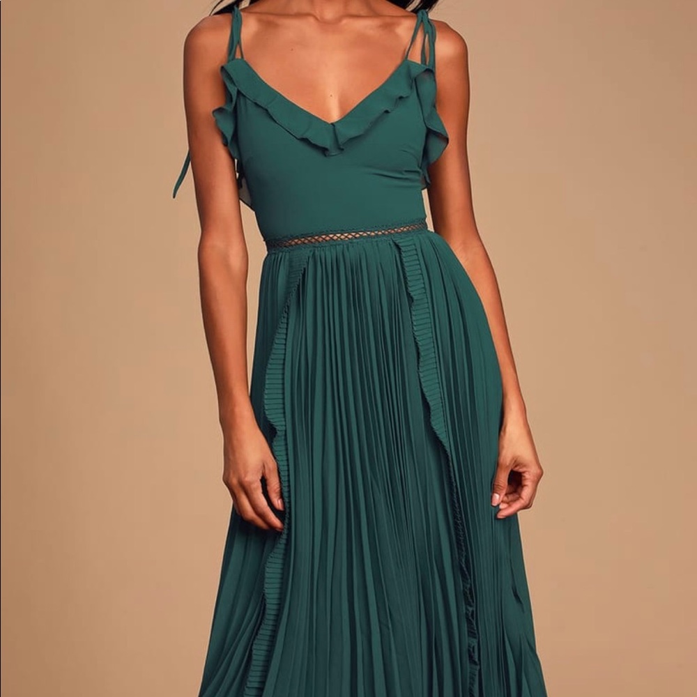 MIDI teal dress LuLus